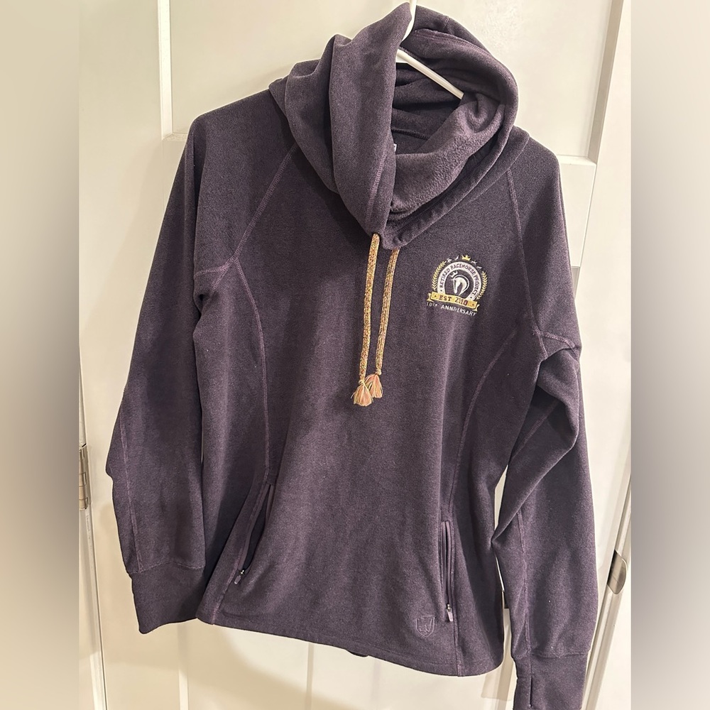 Noble Equestrian Godiva Cowl Fleece Purple XL